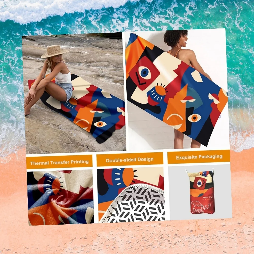 Abstract Art Microfiber Beach Pool Towel. 71
